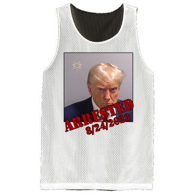 Arrested Donald Trump Mugshot Mesh Reversible Basketball Jersey Tank