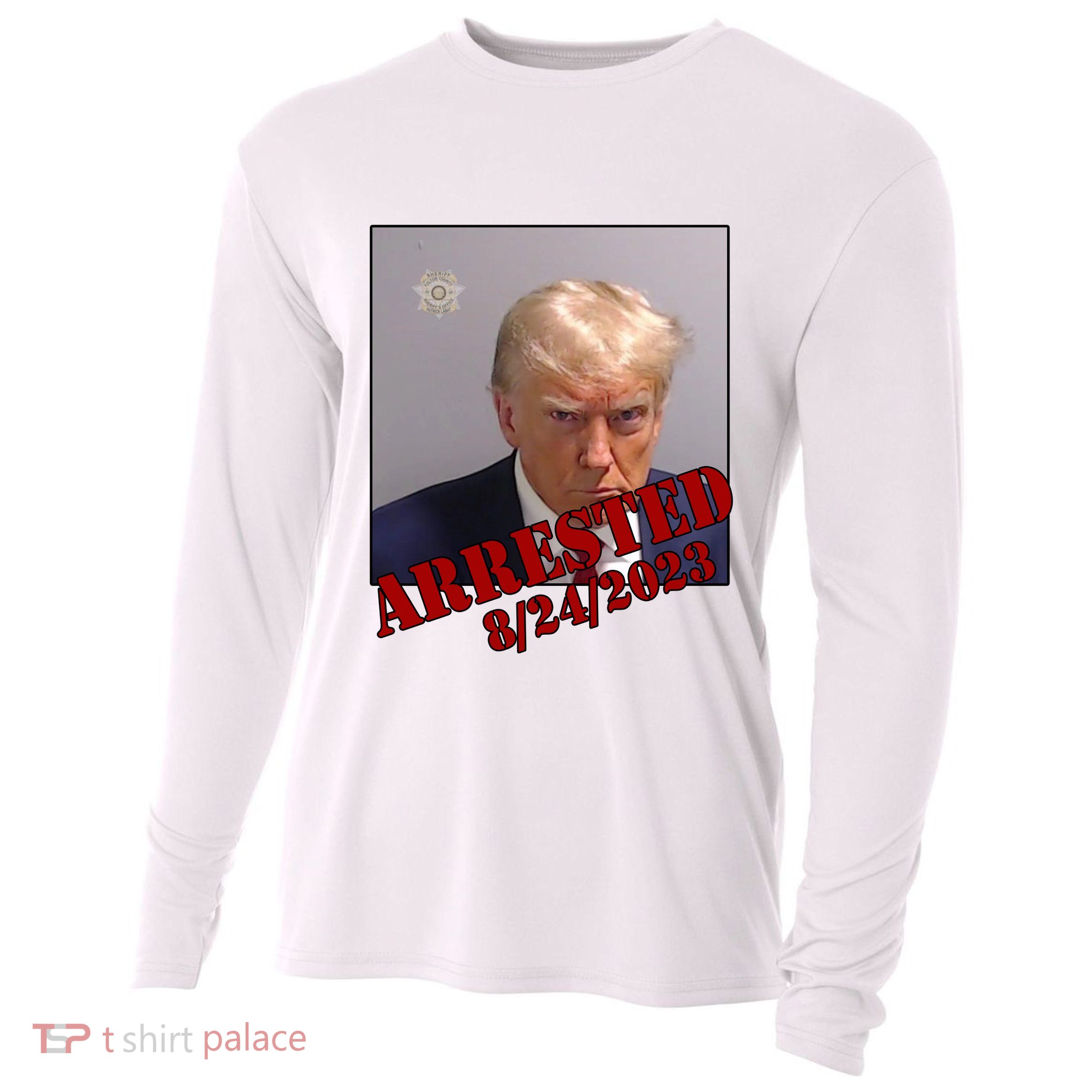 Arrested Donald Trump Mugshot Cooling Performance Long Sleeve Crew