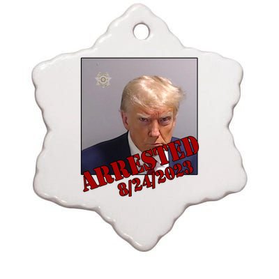 Arrested Donald Trump Mugshot Ceramic Star Ornament