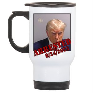 Arrested Donald Trump Mugshot Stainless Steel Travel Mug