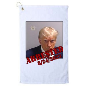 Arrested Donald Trump Mugshot Platinum Collection Golf Towel