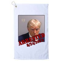 Arrested Donald Trump Mugshot Platinum Collection Golf Towel