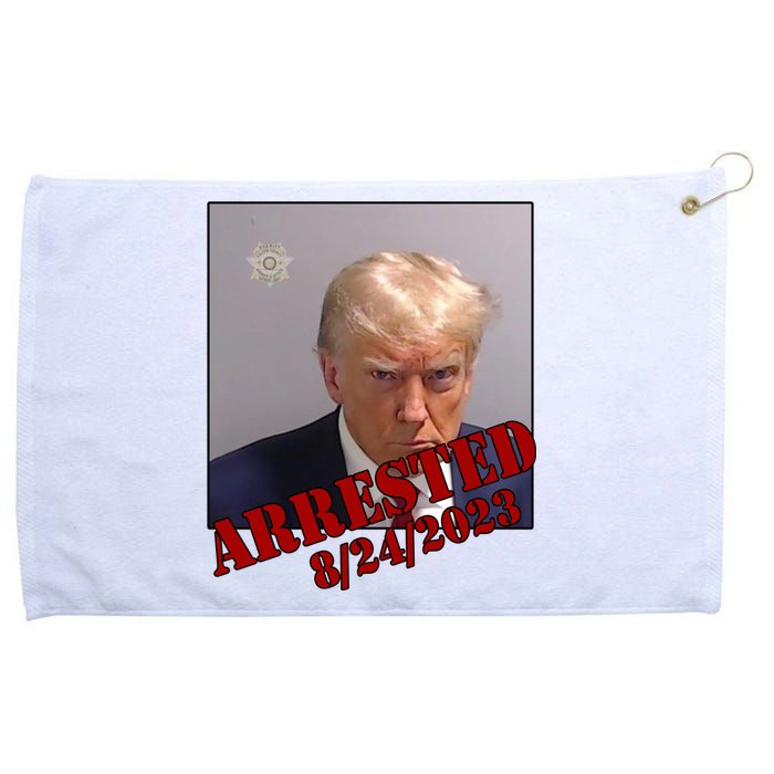 Arrested Donald Trump Mugshot Grommeted Golf Towel