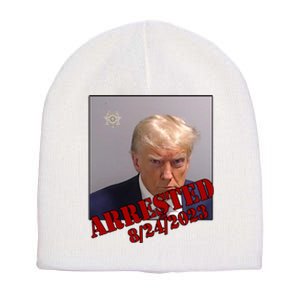 Arrested Donald Trump Mugshot Short Acrylic Beanie