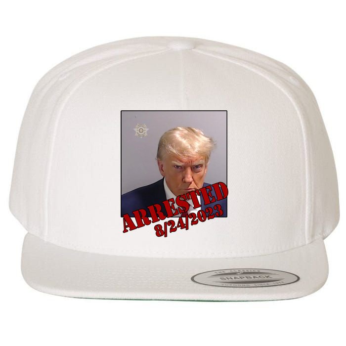 Arrested Donald Trump Mugshot Wool Snapback Cap