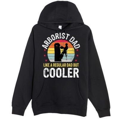 Arborist Dad Tree Climber Funny Arborist Father Premium Pullover Hoodie