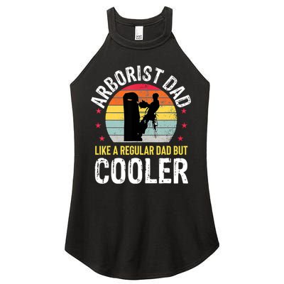 Arborist Dad Tree Climber Funny Arborist Father Women's Perfect Tri Rocker Tank