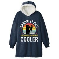 Arborist Dad Tree Climber Funny Arborist Father Hooded Wearable Blanket