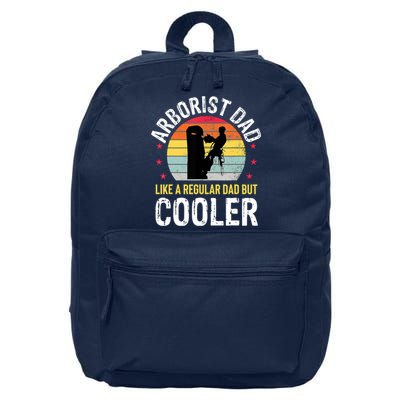 Arborist Dad Tree Climber Funny Arborist Father 16 in Basic Backpack