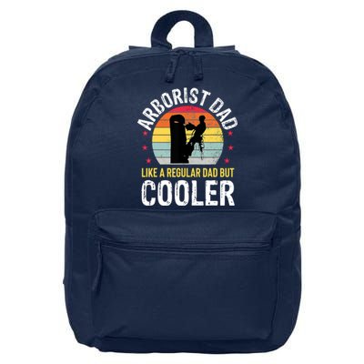 Arborist Dad Tree Climber Funny Arborist Father 16 in Basic Backpack