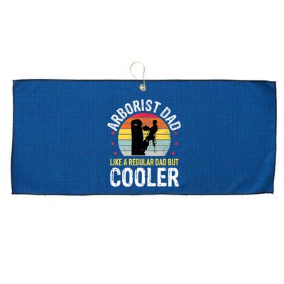 Arborist Dad Tree Climber Funny Arborist Father Large Microfiber Waffle Golf Towel