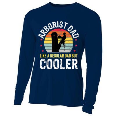 Arborist Dad Tree Climber Funny Arborist Father Cooling Performance Long Sleeve Crew