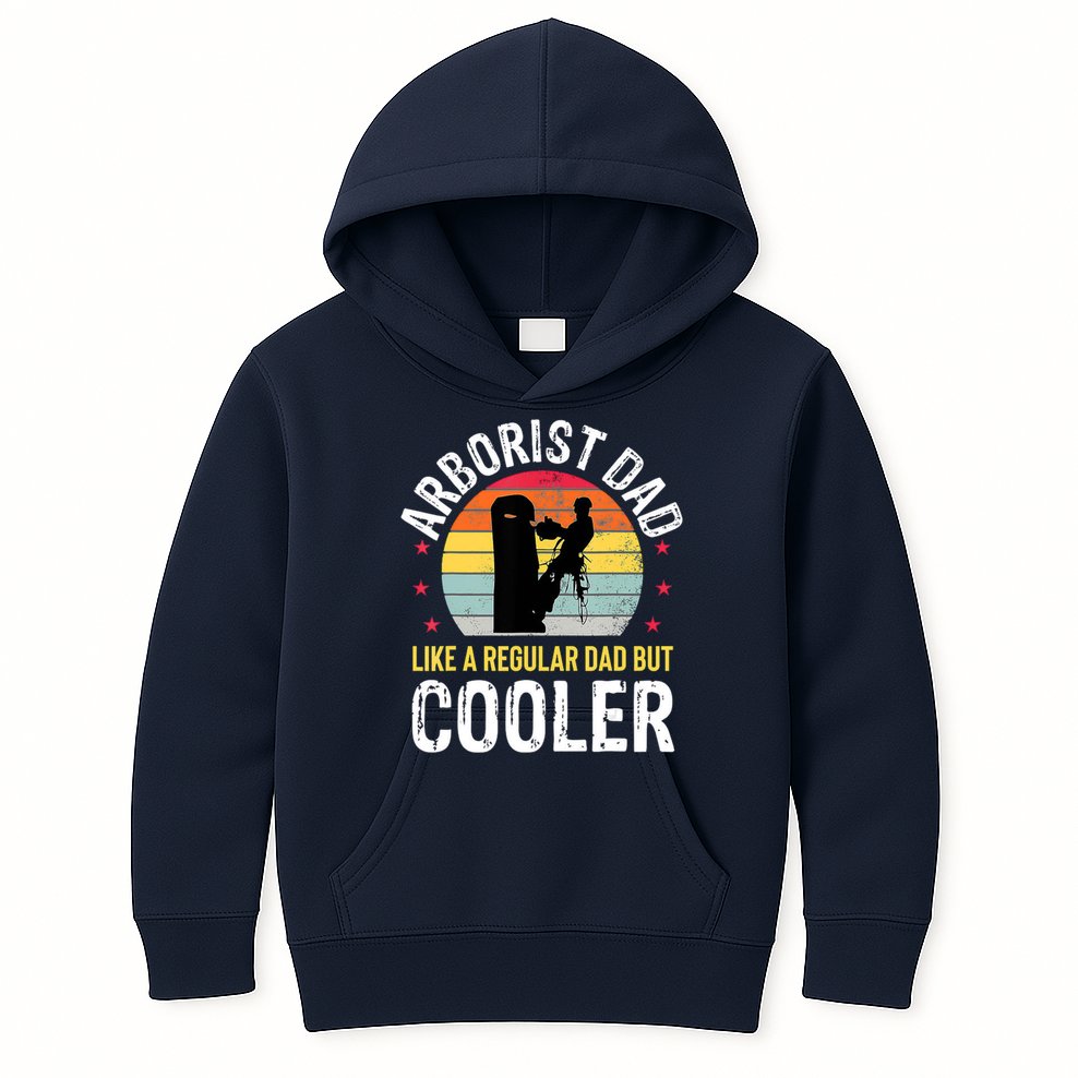 Arborist Dad Tree Climber Funny Arborist Father Kids Hoodie
