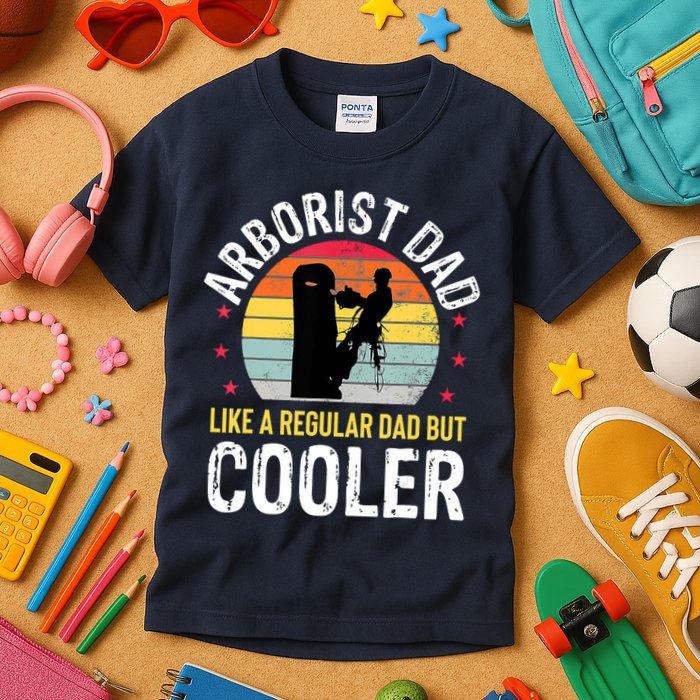 Arborist Dad Tree Climber Funny Arborist Father Kids T-Shirt