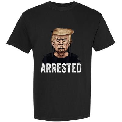 Anti Donald Trump Getting Arrested Meme Trump Arrested Funny Garment-Dyed Heavyweight T-Shirt