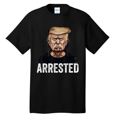 Anti Donald Trump Getting Arrested Meme Trump Arrested Funny Tall T-Shirt