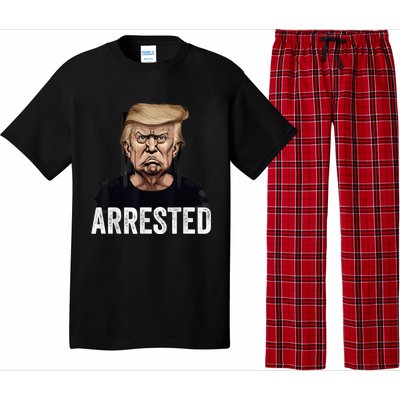 Anti Donald Trump Getting Arrested Meme Trump Arrested Funny Pajama Set