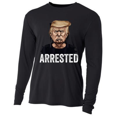 Anti Donald Trump Getting Arrested Meme Trump Arrested Funny Cooling Performance Long Sleeve Crew