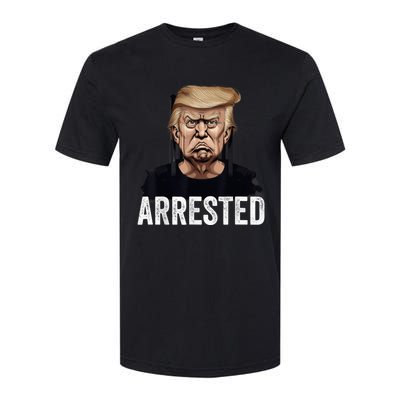 Anti Donald Trump Getting Arrested Meme Trump Arrested Funny Softstyle CVC T-Shirt