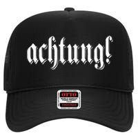 Achtung! Discover the Essence of Germany with German Language High Crown Mesh Back Trucker Hat