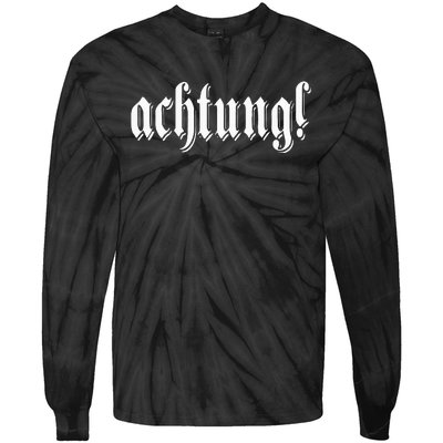 Achtung! Discover the Essence of Germany with German Language Tie-Dye Long Sleeve Shirt