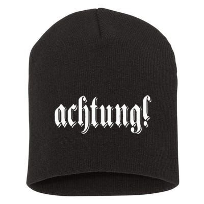 Achtung! Discover the Essence of Germany with German Language Short Acrylic Beanie