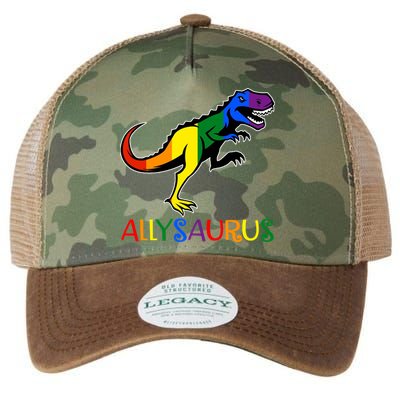 Allysaurus Dinosaur T Rex LGBT Gay Pride Legacy Tie Dye Trucker Hat