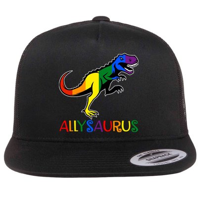 Allysaurus Dinosaur T Rex LGBT Gay Pride Flatbill Hat