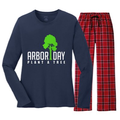 Arbor Day Tree Care For A Happy Arbor Day Gift Premium Women's Long Sleeve Flannel Pajama Set 