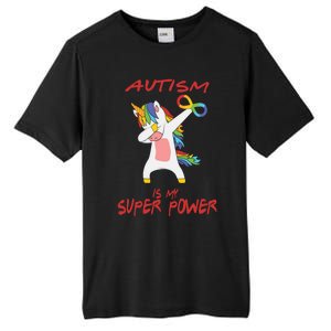 Autism Dabbing Unicorn Infinity Autism Is My Superpower Gift Tall Fusion ChromaSoft Performance T-Shirt