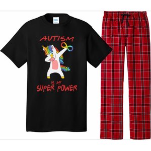 Autism Dabbing Unicorn Infinity Autism Is My Superpower Gift Pajama Set