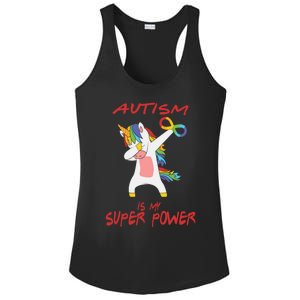 Autism Dabbing Unicorn Infinity Autism Is My Superpower Gift Ladies PosiCharge Competitor Racerback Tank