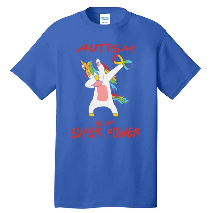 Autism Dabbing Unicorn Infinity Autism Is My Superpower Gift Tall T-Shirt