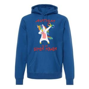 Autism Dabbing Unicorn Infinity Autism Is My Superpower Gift Premium Hoodie