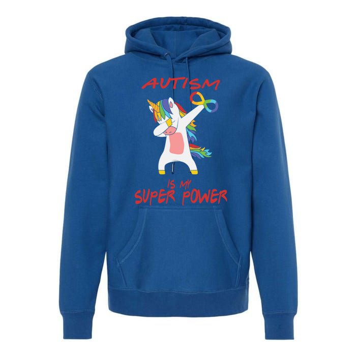 Autism Dabbing Unicorn Infinity Autism Is My Superpower Gift Premium Hoodie