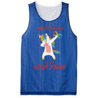 Autism Dabbing Unicorn Infinity Autism Is My Superpower Gift Mesh Reversible Basketball Jersey Tank