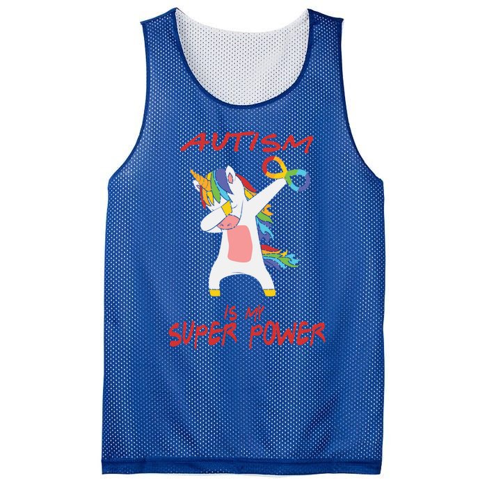 Autism Dabbing Unicorn Infinity Autism Is My Superpower Gift Mesh Reversible Basketball Jersey Tank