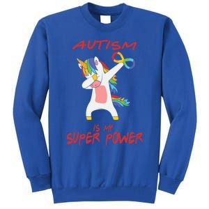 Autism Dabbing Unicorn Infinity Autism Is My Superpower Gift Tall Sweatshirt