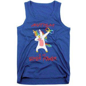 Autism Dabbing Unicorn Infinity Autism Is My Superpower Gift Tank Top