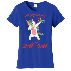 Autism Dabbing Unicorn Infinity Autism Is My Superpower Gift Women's T-Shirt