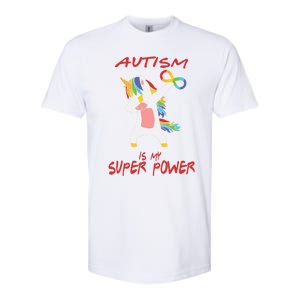 Autism Dabbing Unicorn Infinity Autism Is My Superpower Gift Softstyle CVC T-Shirt