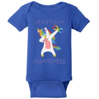 Autism Dabbing Unicorn Infinity Awareness Purple Gift Baby Bodysuit