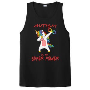 Autism Dabbing Unicorn Infinity Autism Is My Superpower Cute Gift PosiCharge Competitor Tank