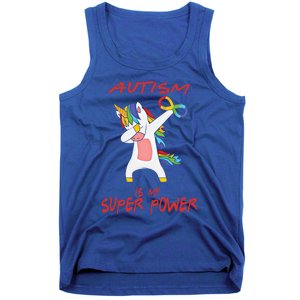 Autism Dabbing Unicorn Infinity Autism Is My Superpower Cute Gift Tank Top