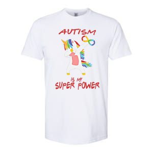 Autism Dabbing Unicorn Infinity Autism Is My Superpower Cute Gift Softstyle CVC T-Shirt