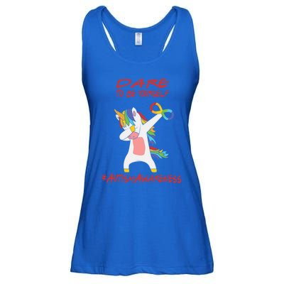 Autism Dabbing Unicorn Infinity Dare To Be Yourself Gift Ladies Essential Flowy Tank