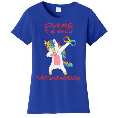 Autism Dabbing Unicorn Infinity Dare To Be Yourself Gift Women's T-Shirt