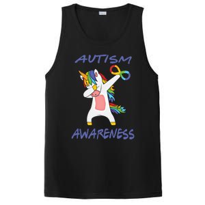 Autism Dabbing Unicorn Infinity Awareness Purple Gift PosiCharge Competitor Tank