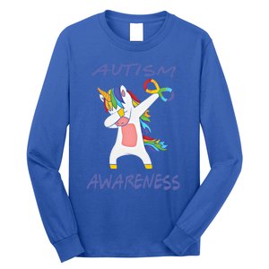 Autism Dabbing Unicorn Infinity Awareness Purple Gift Long Sleeve Shirt