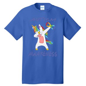 Autism Dabbing Unicorn Infinity Awareness Purple Gift Tall T-Shirt